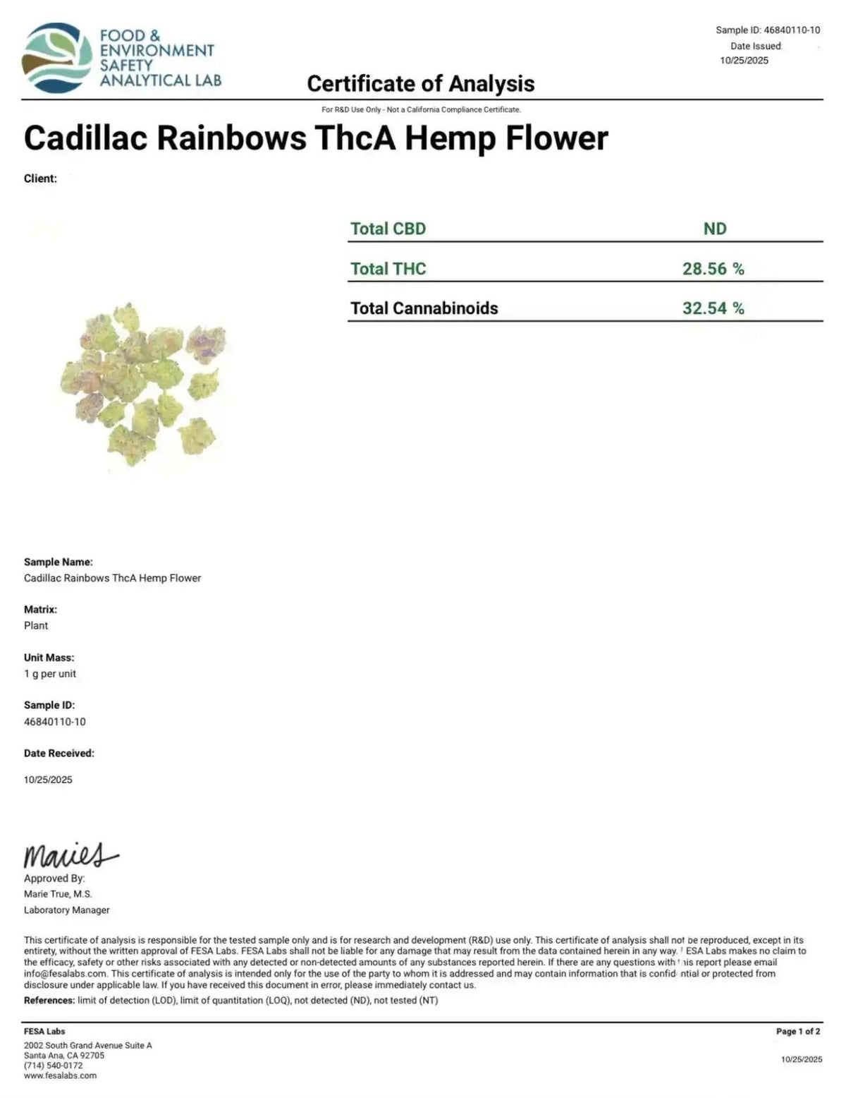 Cadillac Rainbow Exotic Indoor THCA Flower Indica - CaliGreenGold