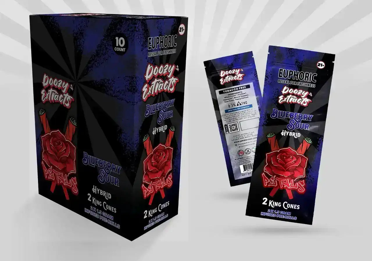 Doozy Extracts x Petals THCA Diamond Rose King Prerolls - 2 Pack, , CaliGreenGold