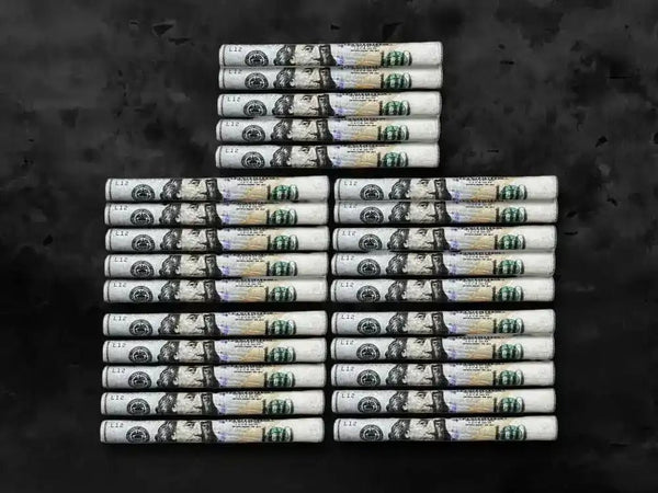 100 Dollar Benny Hemp Blunt Rolls with Filter Tip (25 - pack) - CaliGreenGold