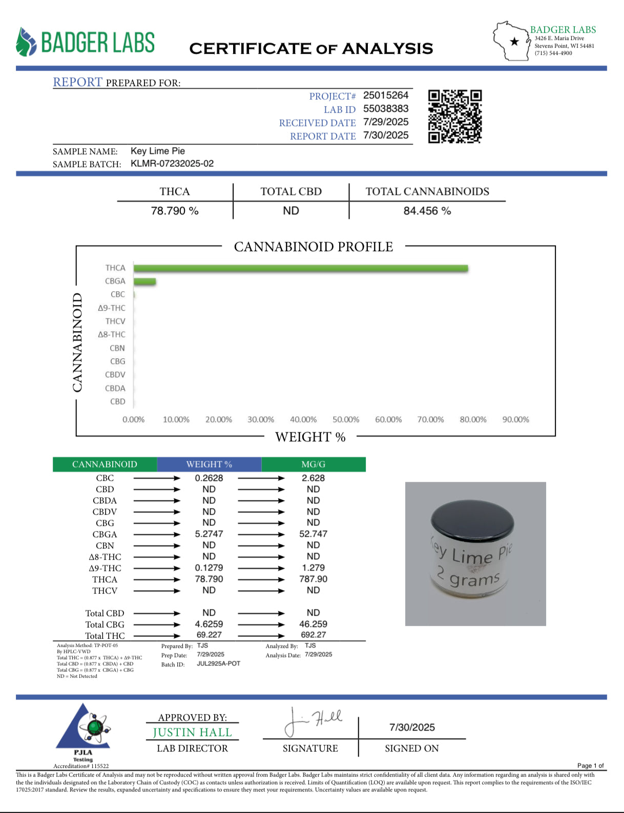 LIVE ROSIN - Key Lime Pie Hybrid 2g Premium T3