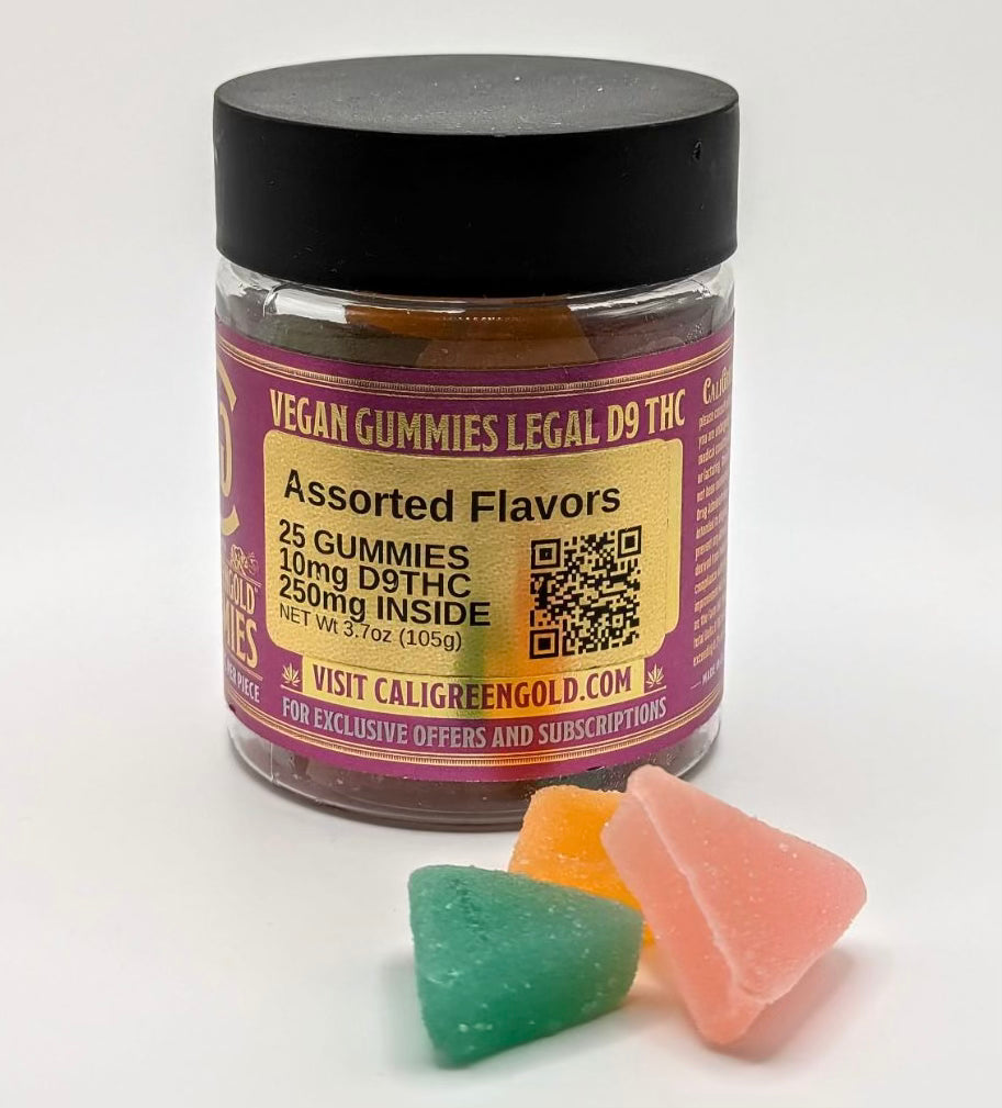 500mg D9 THC GUMMIES, , CaliGreenGold