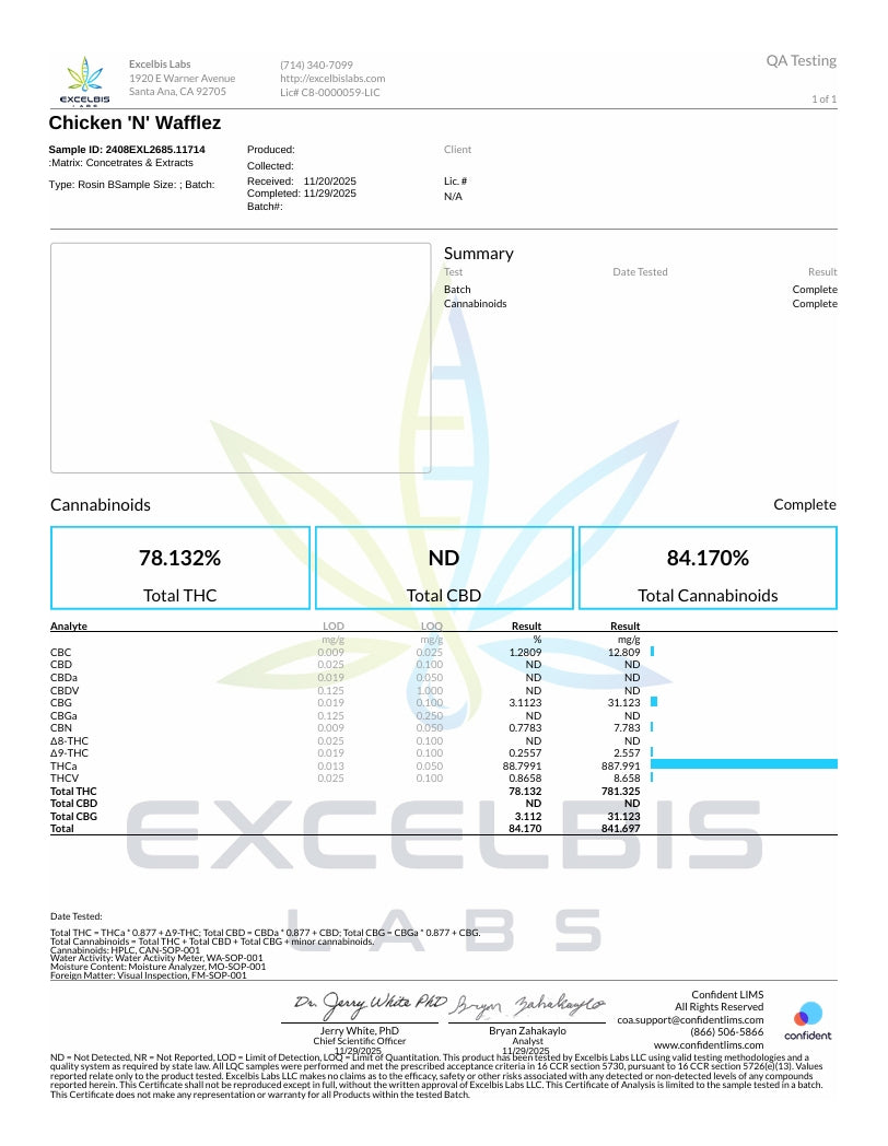 Chicken 'N' Wafflez - LIVE ROSIN - 2g Hybrid Premium T3