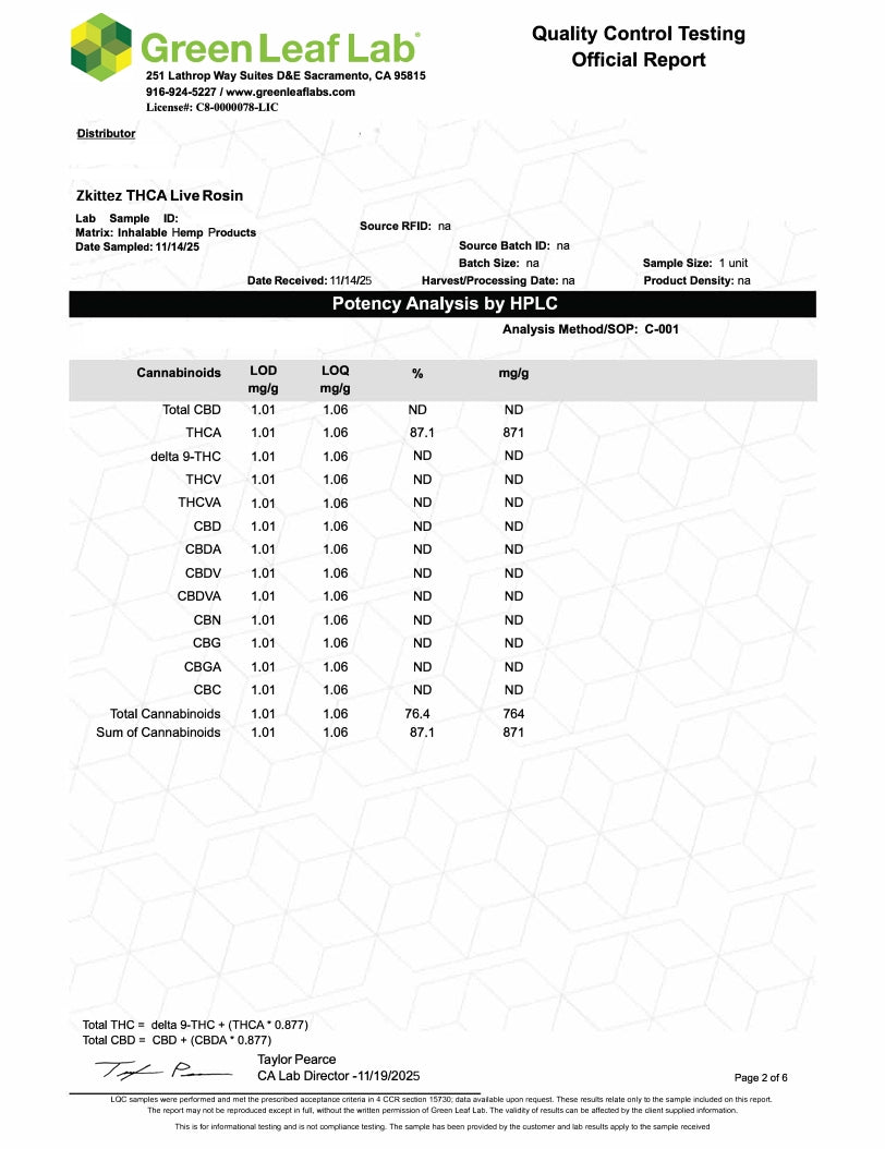Zkittlez - LIVE ROSIN - 2g Hybrid Top Shelf T2