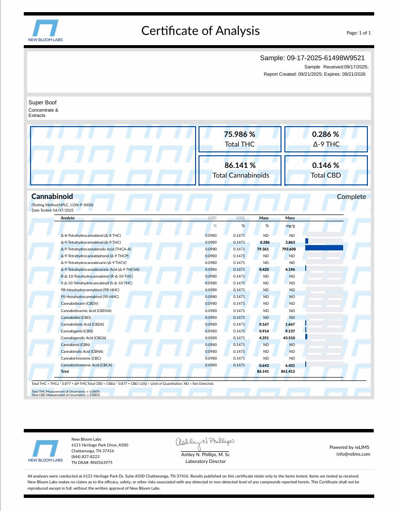 Super Boof - LIVE ROSIN - 2g Sativa Exotic 90u T1
