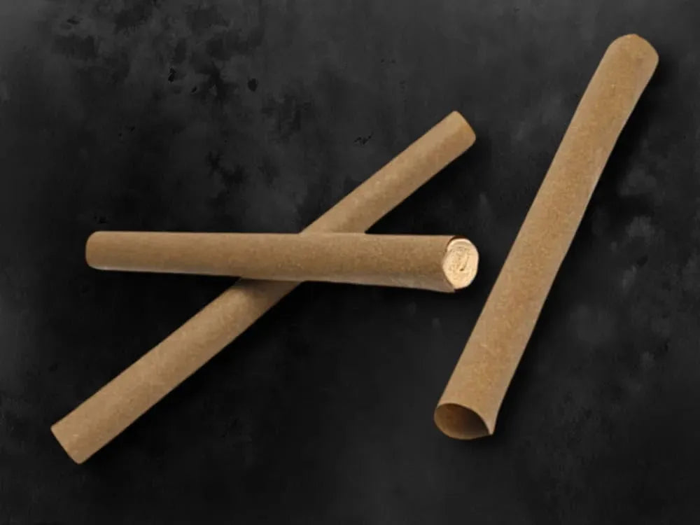 3 Brown Hemp Wraps with Cornhusk Filter Tip