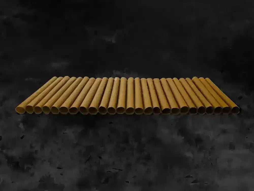 25 Brown Hemp Wraps with Filter Tip Handmade Papers