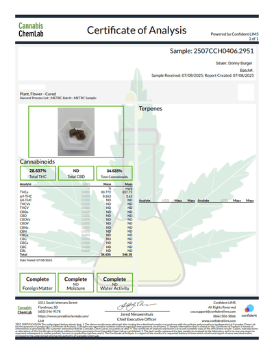Donny Burger Exotic Indoor THCA Flower Hybrid - CaliGreenGold