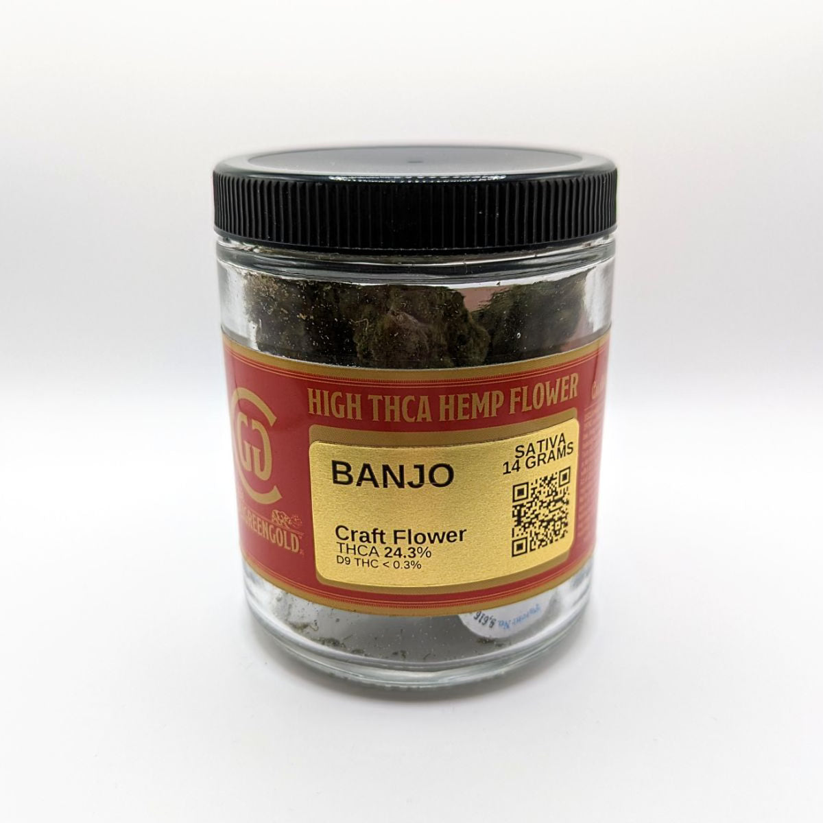 BANJO High THCA Flower Sativa, SATIVA, CaliGreenGold