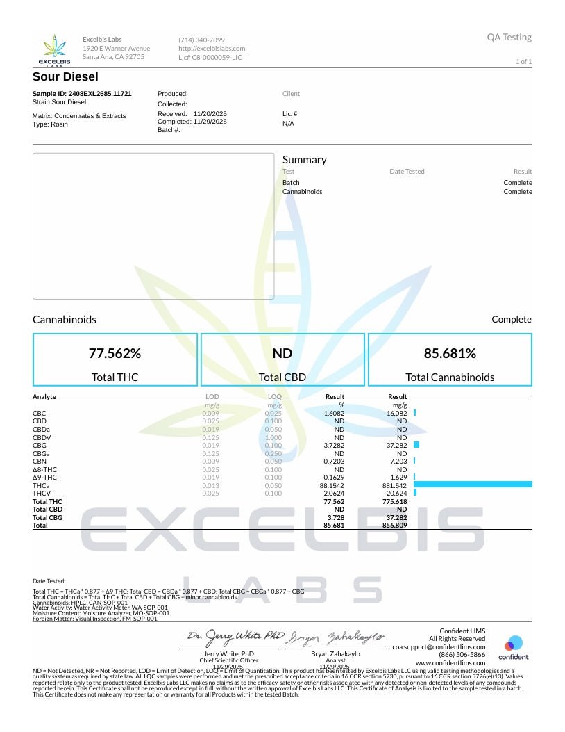 Sour Diesel THCA Live Rosin – Sativa 2G Solventless 90 Micron Tier 1 Exotic | CaliGreenGold - CaliGreenGold