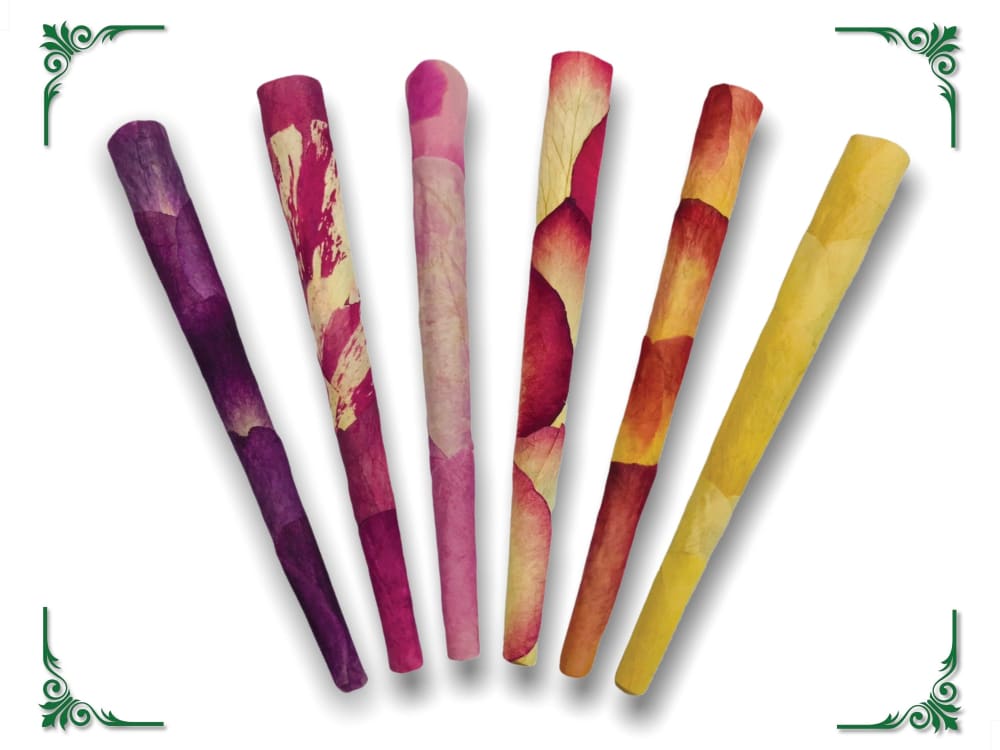 Variety Pack of 6 Rosettes Handmade Organic Rose Petal Cones 109mm