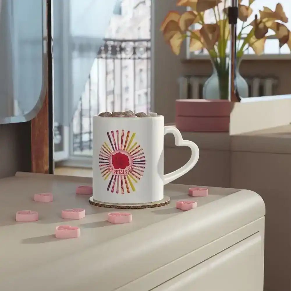 CGG Petals Heart - Shaped Mug - CaliGreenGold
